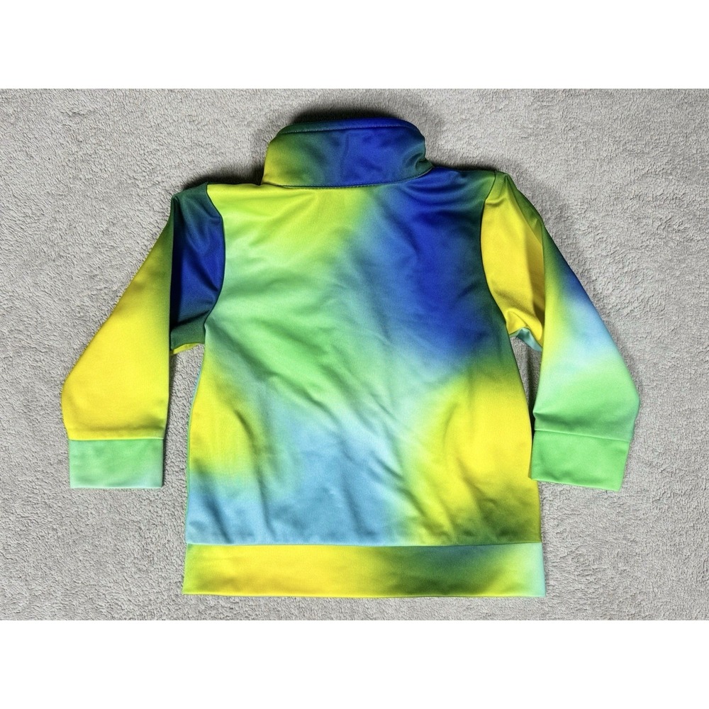 Adidas Baby Toddler ombré full-zip track jacket Blue Yellow Green 12 Months (B7) - Picture 2 of 4